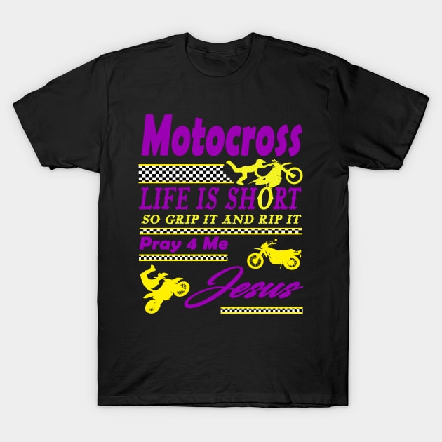 Motocross jesus 2019 dirt bike moto helmet T-Shirt by Jakavonis